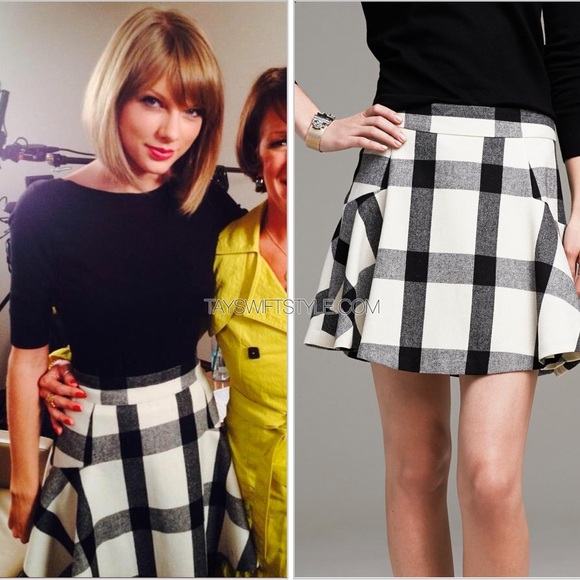 🍂fall drop🍂 plaid skirt wool banana republic worn by taylor swift! - Picture 3 of 5